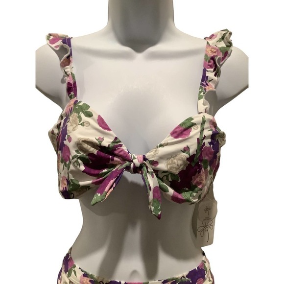 Dippin’ Daisy’s Countess Floral Retro Looking 2 Piece Swimsuit L - Picture 3 of 9